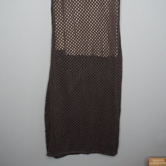 New Addison Women Dark Gray with Beige Slip Dress size M/L - Picture 6 of 11